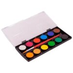 Acuarela Escolar Faber Castell X 12 Deckfarben Watercolours Estuche Con Las Pinturas Abierto