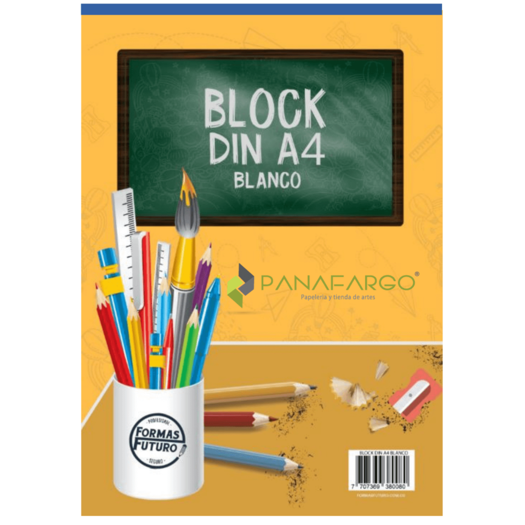 Block Din A4 Sin Rotulado x 20 Hojas Bond 115 gms Vertical Panafargo