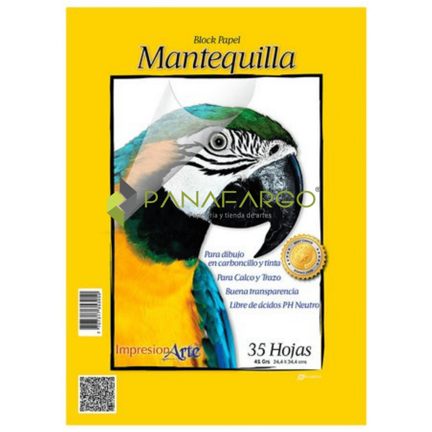 Block Papel Mantequilla DuoPapel 18 40gms 35 Hojas Panafargo