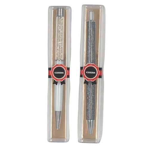 Boligrafo Corona Blanco Y Negro