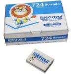 Borrador Linea Azul Pequeno Nata 724 Caja por 24