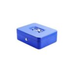Caja Metalica Con Llave Menor Gipao Color Azul Cerrada
