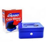 Caja Metalica Con Llave Menor Gipao Color Azul Cerrado