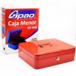 Caja Metalica Con Llave Menor Gipao Color Rojo Con Llave Cerrado