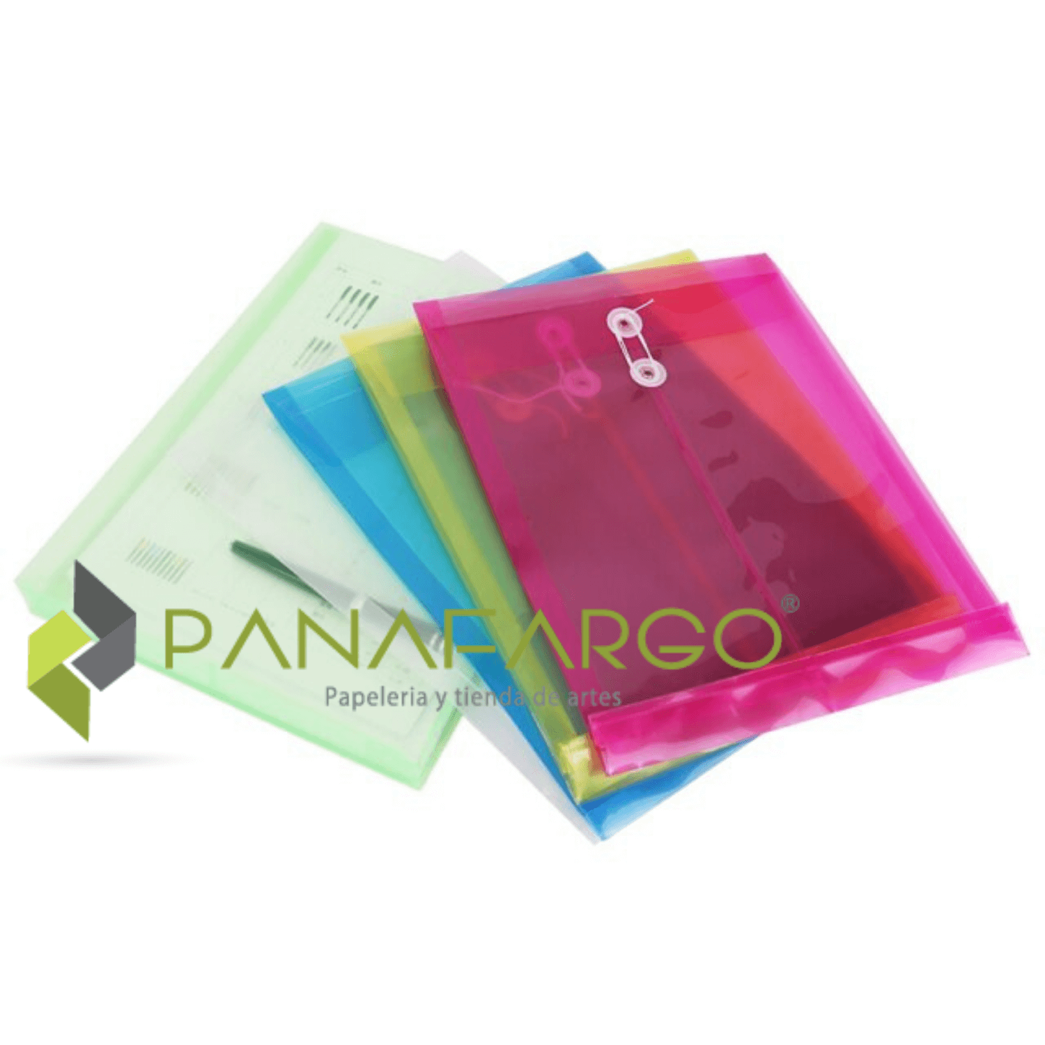 Carpeta Hilo Vertical Carta y Oficio Gipao hoja en carpeta verde Panafargo