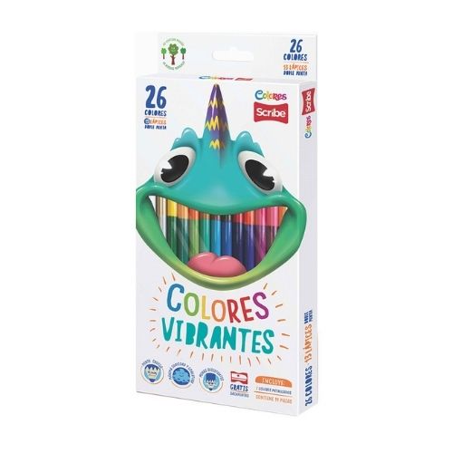 Colores Scribe Doble Punta paquete de 26 colores
