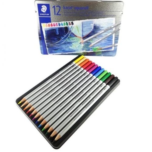 Colores staedtler Acuarelable De Caja Metalica Caja Abierto De 12 Unidades