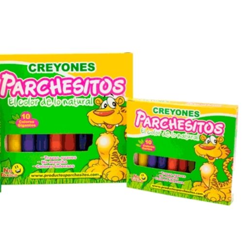 Crayones Parchecitos X 10 Gruesa Colores Surtidos