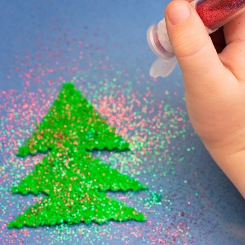 Escarcha X Libra De Todos Los Colores Arbol Con Escarcha