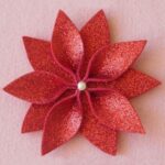 Fomi Escarchado Gipao Tamano Carta De Todos Los Colores Flor Roja