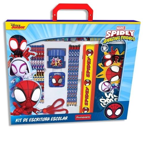 Kit Escolar De Spiderman Primavera Dentro De La Caja