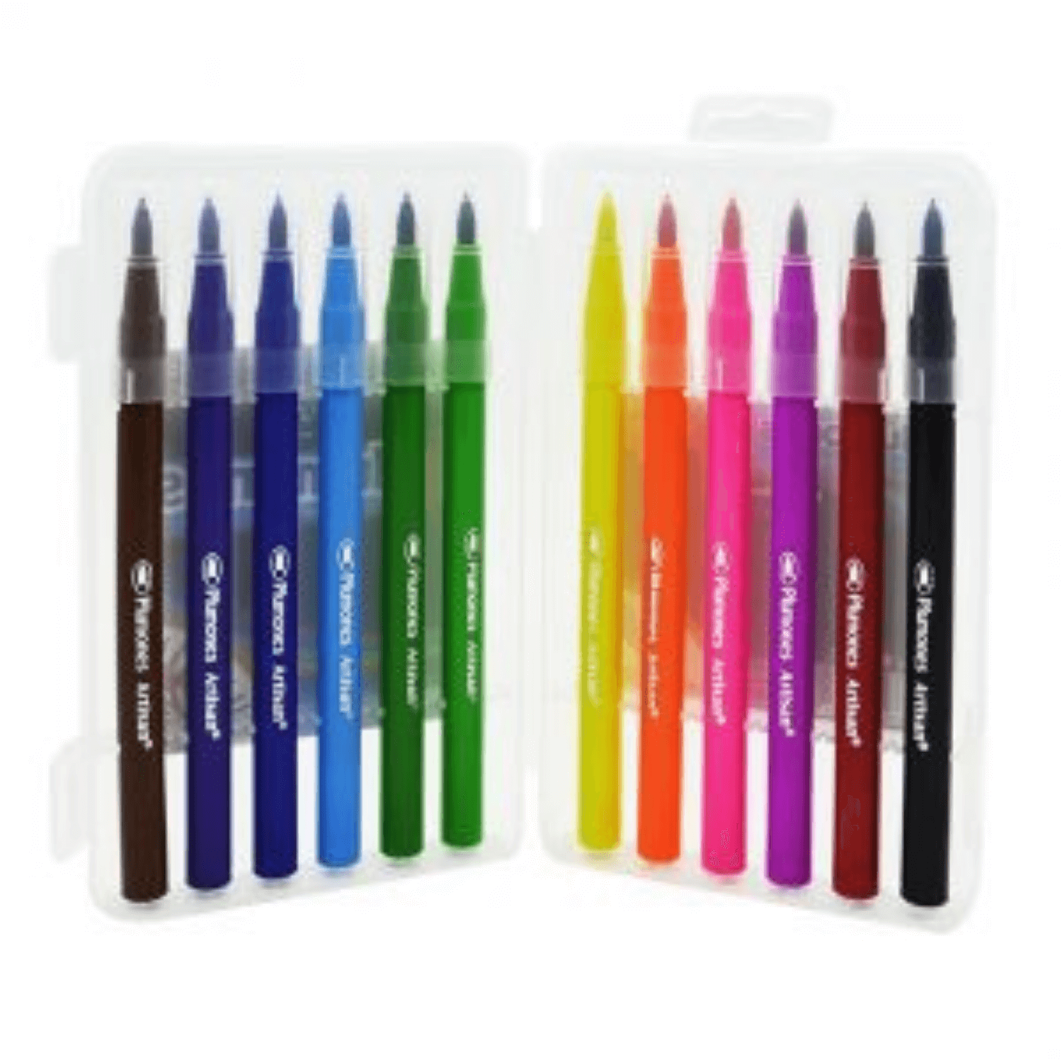 Kit Plantillas en block para lettering con 12 plumones abiertos Panafargo