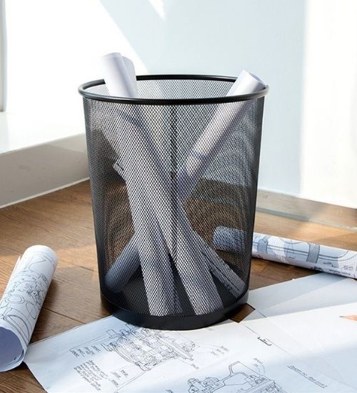 Papelera De Oficina De Malla En Varios Tamanos Presentacion