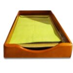 Papeleras Bandeja De Escritorio En Madera De 1 2 y 3 Puestos Muestra 1 Puesta Con Papeles