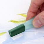 Pincel Recargable De Agua De Faber Castell Usando La Tapa Para Pintar