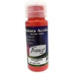 Pintura Acrilica Franco Arte 60 ml Al Frio Nueva Pesentacio Color Rojo