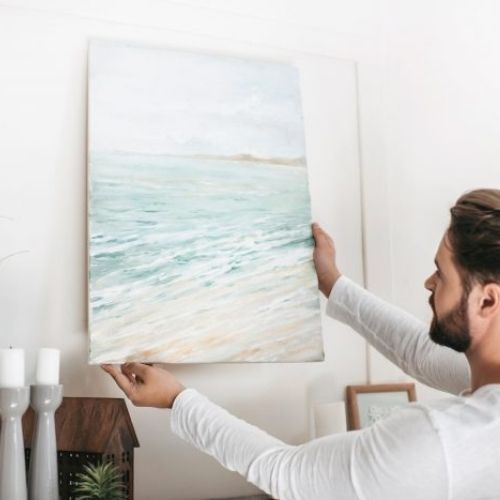 Pinturas Franco Arte De Oleo En todos Los Colores Y Tamanos Cuadro De Una Playa Hecha Con Oleo