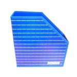 Revistero De Carton Forrado Industrial En Varios Colores Azul De Lado