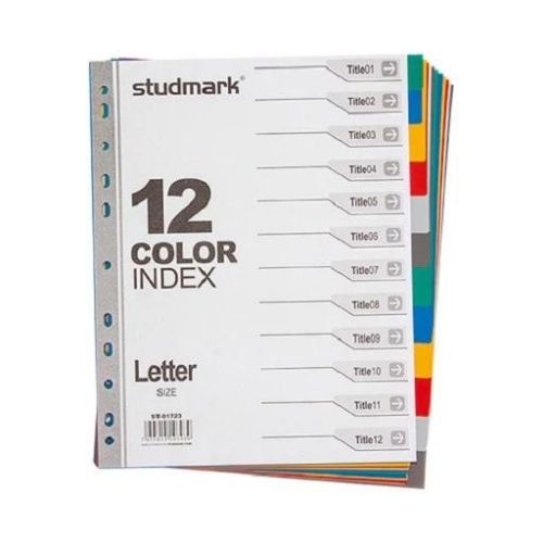 Separador De Hojas Con Numeros Tamano Carta 1 Al 12 Descripcion