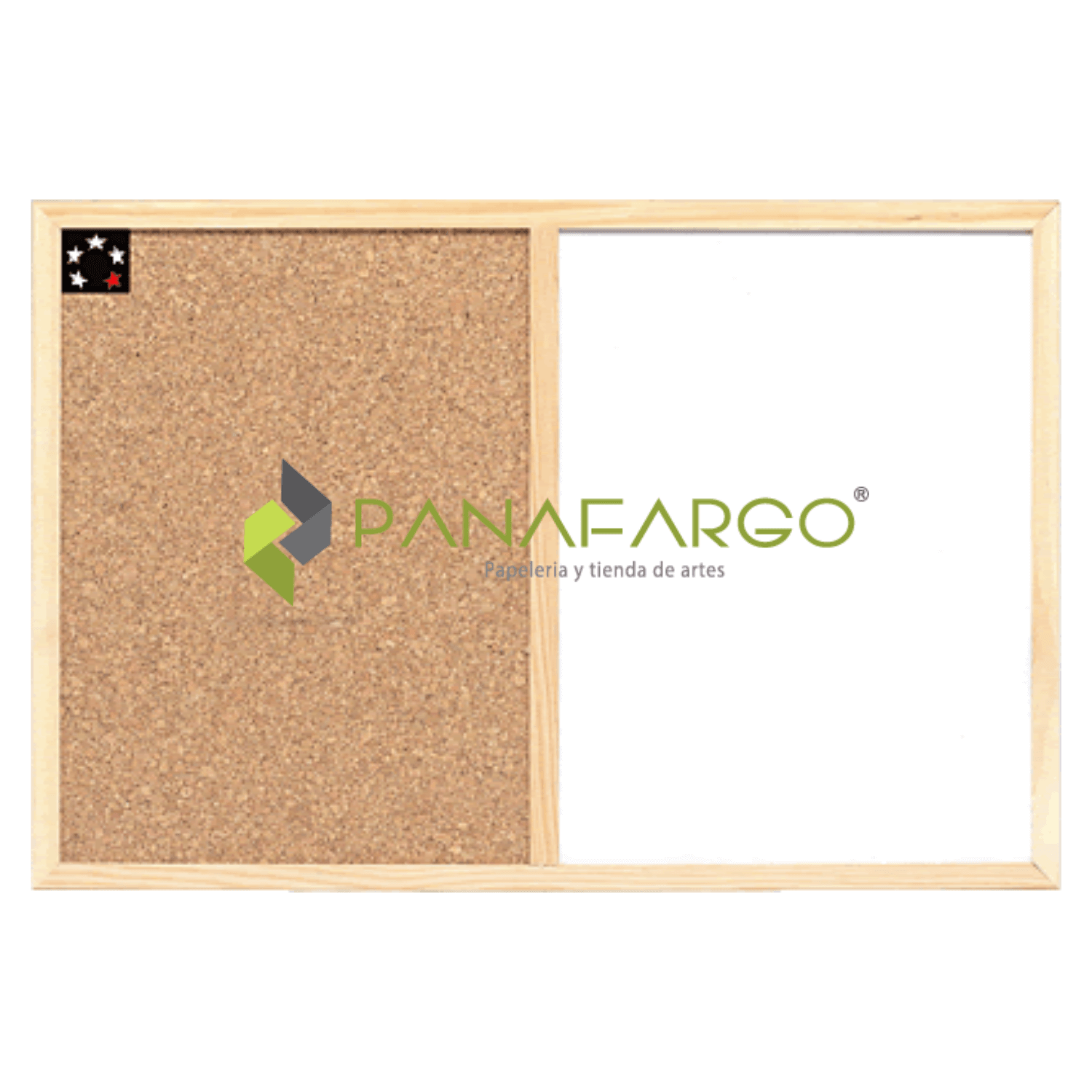 Tablero Acrilico y Corcho o Mixto Marco de Madera Panafargo 1
