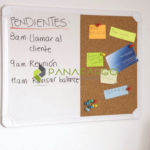 Tablero Acrilico y Corcho o Mixto Marco de Madera ejemplo Panafargo 1