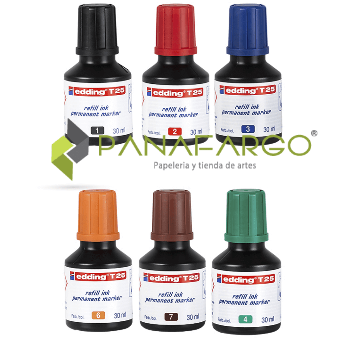 Tinta Edding Para Marcador Permanente 30 m colores Panafargo