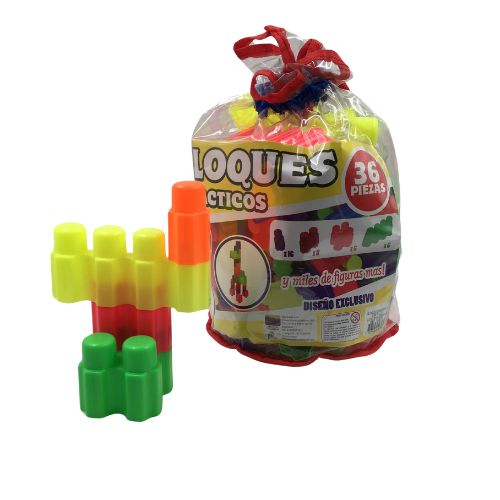 bloques didacticos armatodo bolsa x 36 piezas