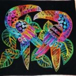 bordaliquido Pintando Sobre Tela Negra Terminado