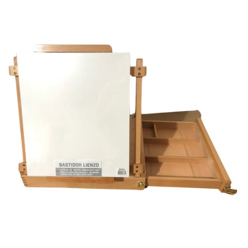 caballete desplegable de madera