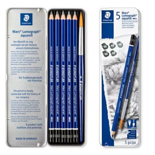 lapices acuarelables staedtler con pincel