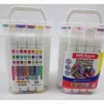 marcadores doble punta x24 punta biselada punta fina