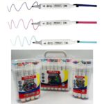 marcadores offi esco doble trazo punta biselada y punta fina