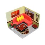 materiales para maqueta lugares interiores sala