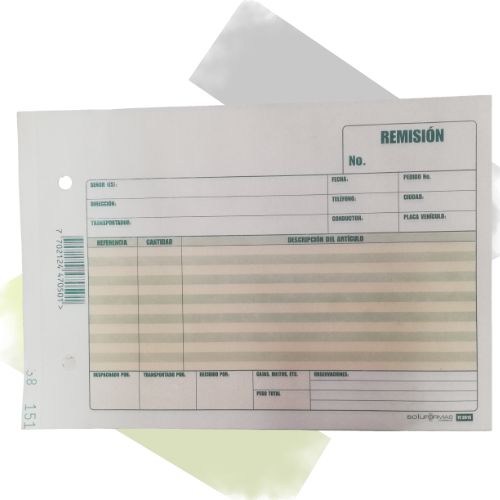 nota de remision Forma Economica X 50 Hojas FE3015