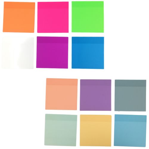 post it adhesivos plasticos colores neon pastel