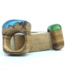 resina en gemelos o epoxica para manualidades anillos madera