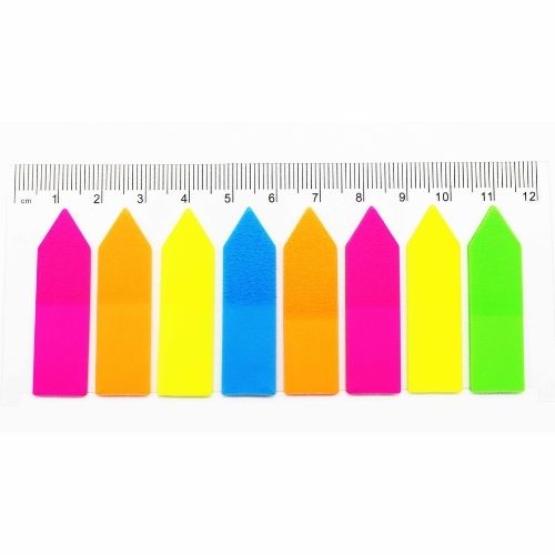 separadores adhesivos gipao en paquete de varios colores fuera del paquete con medidas