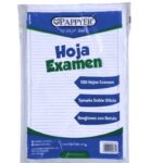 hojas de examen doble oficio rayas x