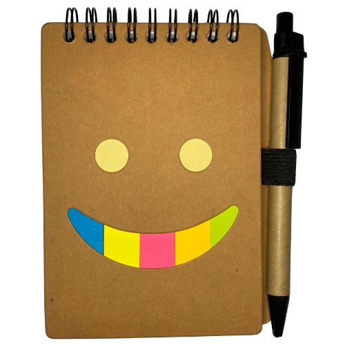 libreta ecologica boligrafo mas notas adhesivos