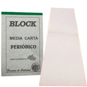 block de papel periodico media carta